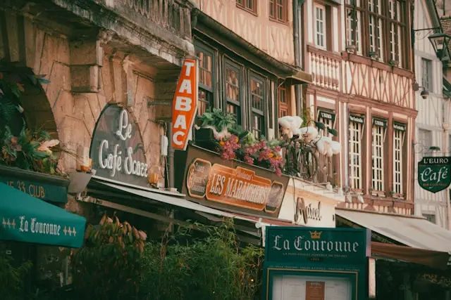 The Rue du Gros-Horloge The Rue du Gros-Horloge